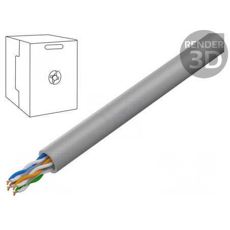 Cablu Ethernet U/UTP Cat6 LSZH Gri 6.2mm | Electronic-mag.ro | Componente Electronice