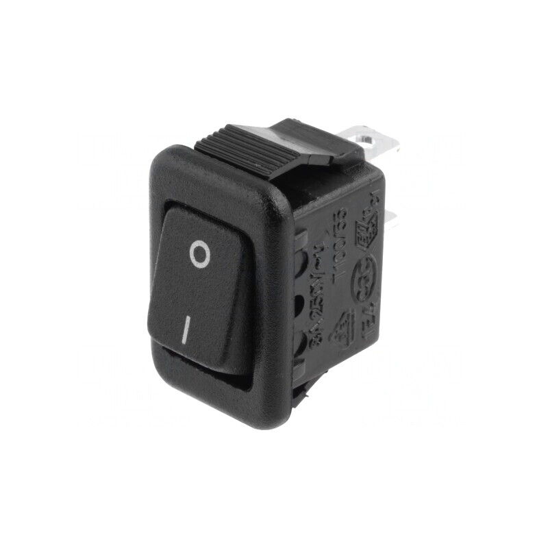 Comutator Rocker SPST ON-OFF 3A/250V Negru | Electronic-mag.ro | Componente Electronice