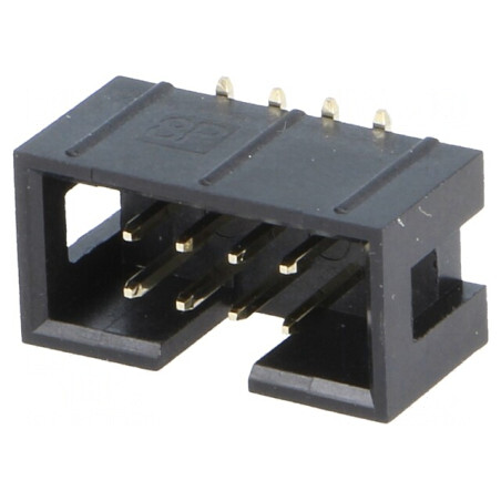 Soclu IDC Tată 8 Pin Vertical SMT 2,54mm Aurit | Electronic-mag.ro | Componente Electronice