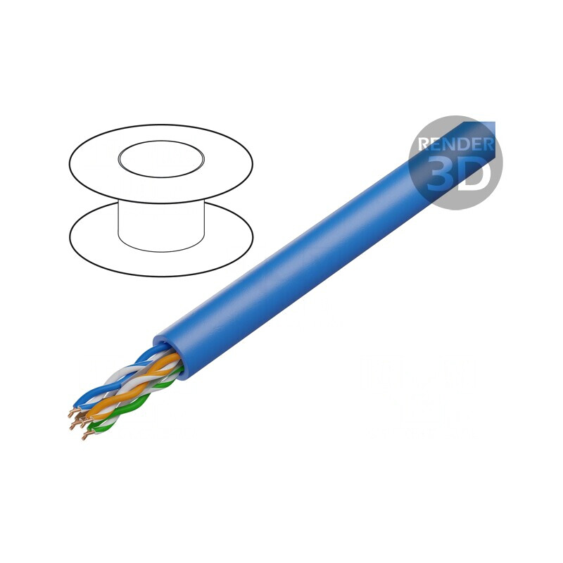 Cablu UTP Cat6a Cu 500m Albastru LSZH | Electronic-mag.ro | Componente Electronice