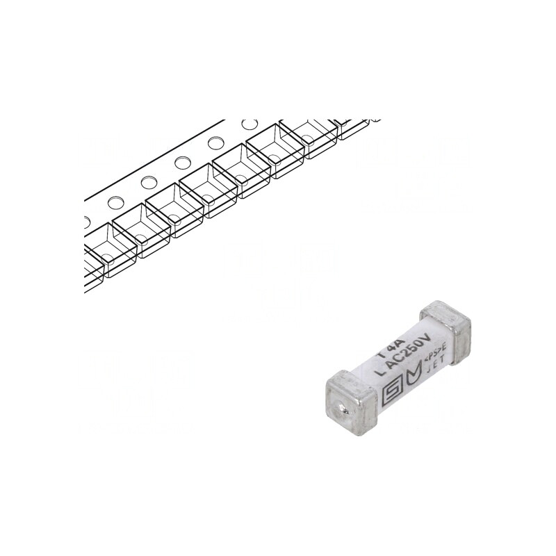 Siguranţă întârziere 4A SMD ceramică 250VAC 125VDC | Electronic-mag.ro | Componente Electronice