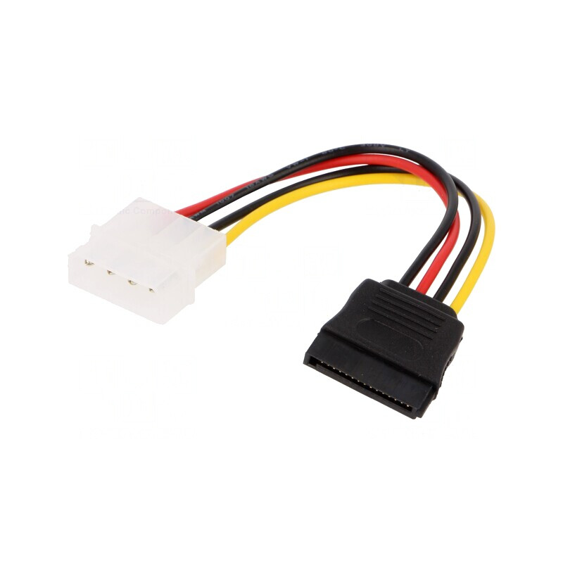 Cablu de Alimentare SATA Molex la SATA 15pin 0.15m | Electronic-mag.ro | Componente Electronice