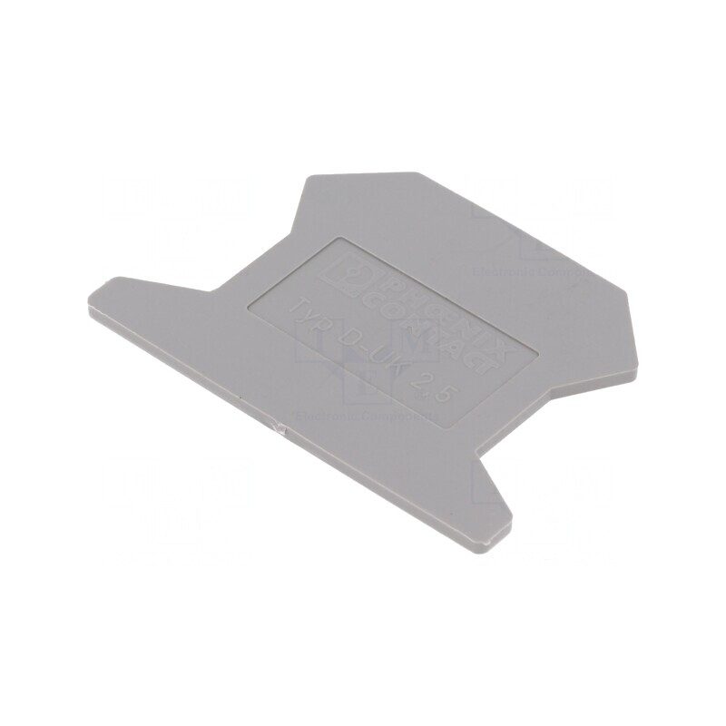 Capac final gri poliamidă UK2.5 | Electronic-mag.ro | Componente Electronice
