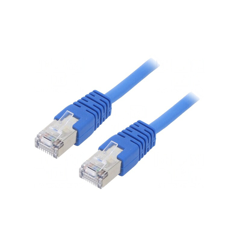 Cablul de Rețea Ethernet F/UTP Cat5e 0.5m Albastru | Electronic-mag.ro | Componente Electronice
