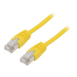 Patch cord F/UTP Cat 5e galben 0.5m ecranat | Electronic-mag.ro | Componente Electronice