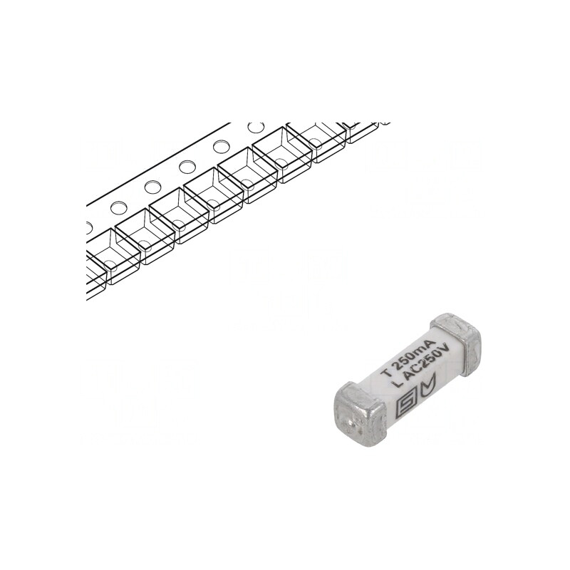 Siguranță Întârziere 250mA 250VAC 125VDC SMD Cupru | Electronic-mag.ro | Componente Electronice