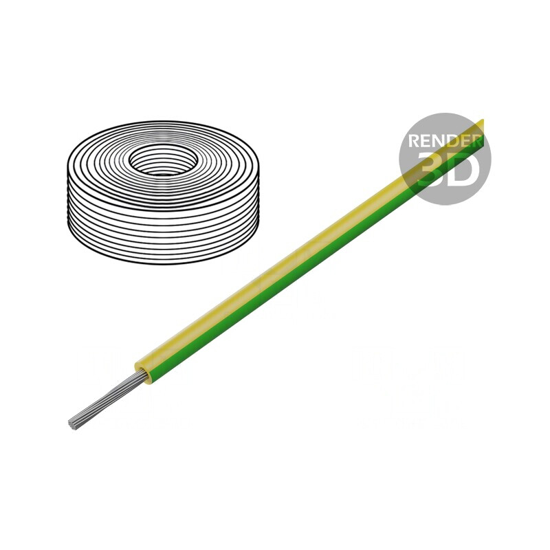 Cablu Silicon Litat Galben-Verde 1x1.5mm2 | Electronic-mag.ro | Componente Electronice
