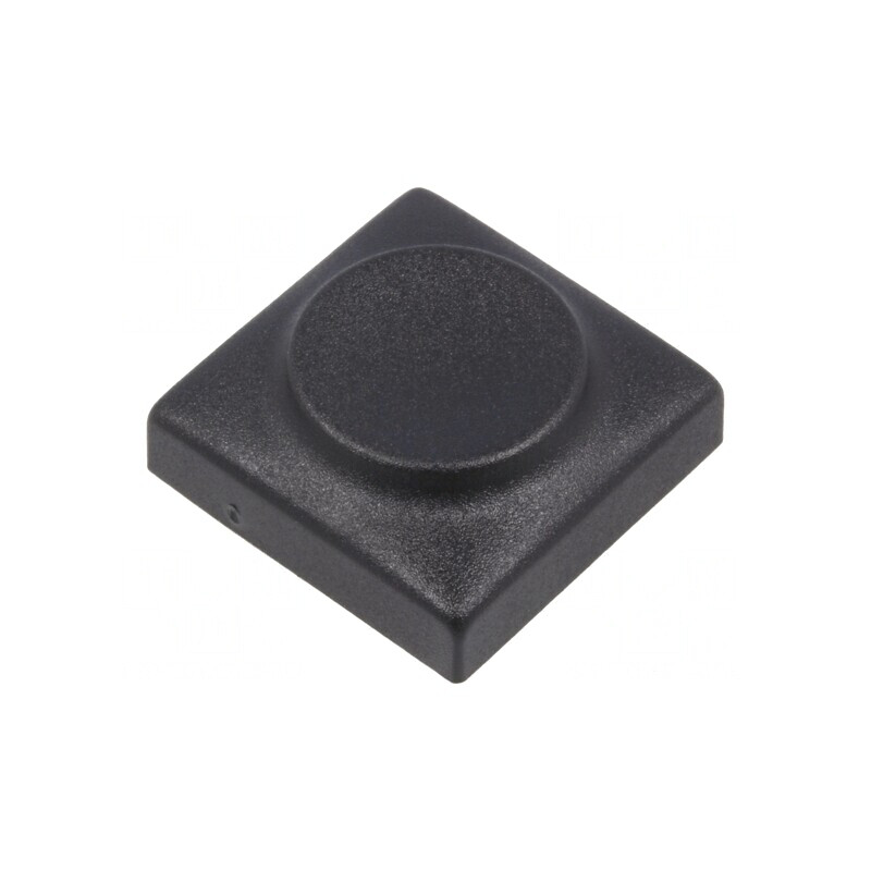 Tastă neagră dreptunghiulară poliamidă 18,3x18,3mm | Electronic-mag.ro | Componente Electronice
