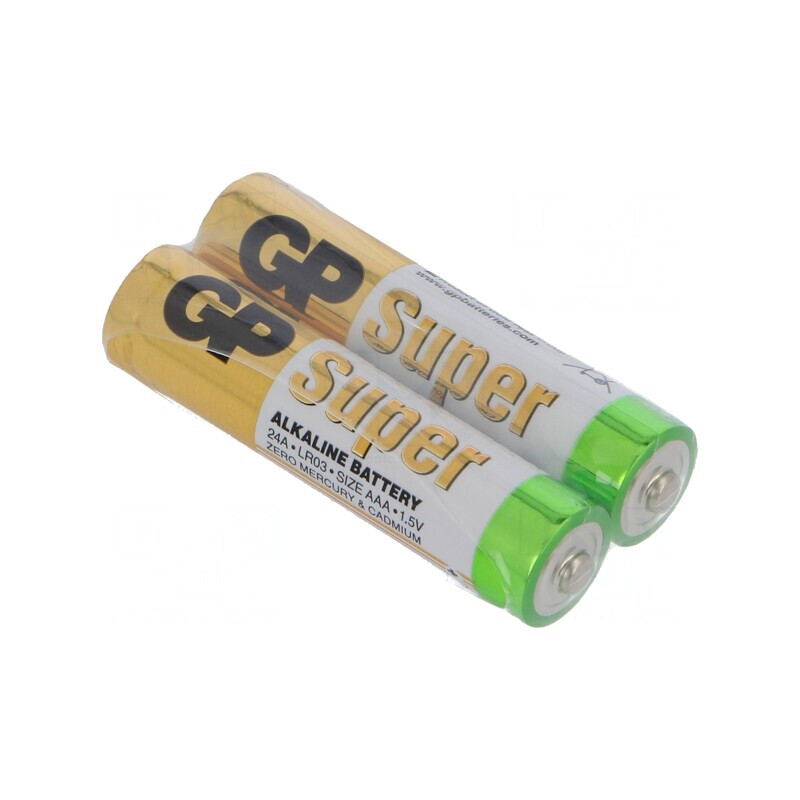 Baterii alcaline AAA 1,5V nereîncărcabile 2 buc SUPER | Electronic-mag.ro | Componente Electronice