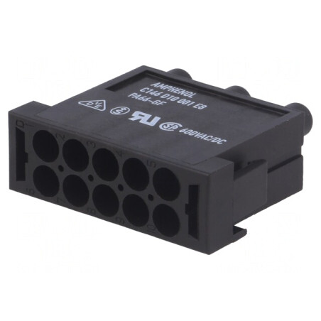 Conector HDC Modular Tată 10PIN 400V Heavy Mate | Electronic-mag.ro | Componente Electronice
