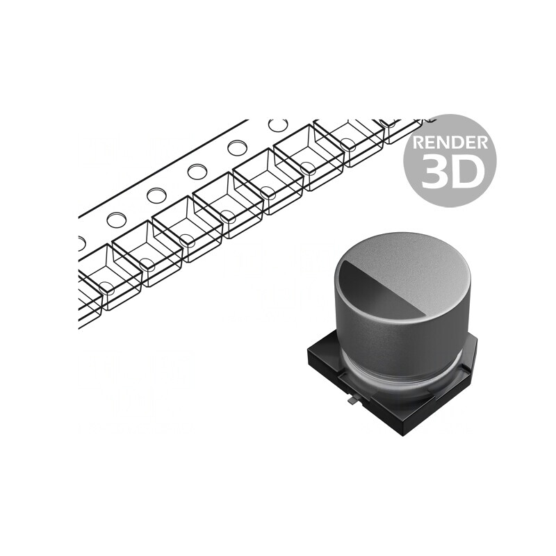 Condensator electrolitic SMD 10uF 100V 8x10.2mm | Electronic-mag.ro | Componente Electronice