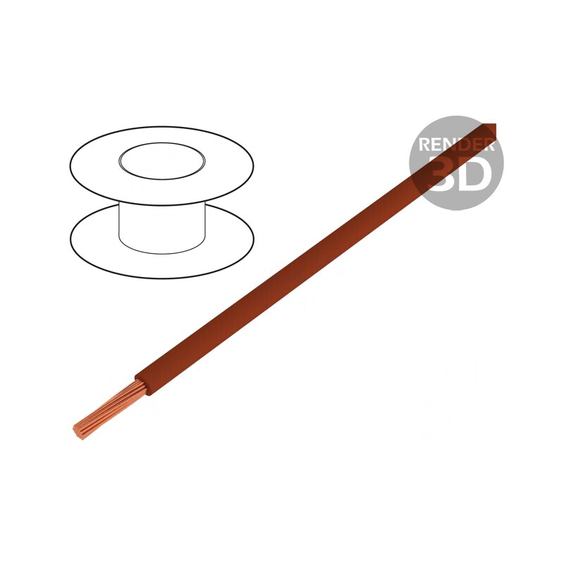 Cablu Electric Litat Cu 1mm2 PVC Maro 300/500V Clasa 5 | Electronic-mag.ro | Componente Electronice