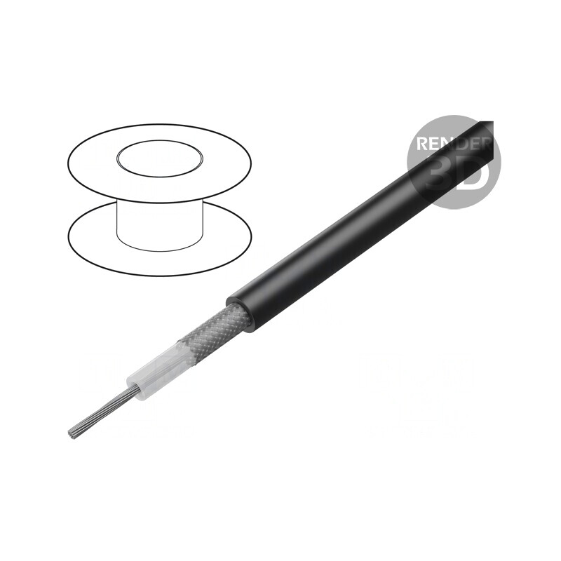 Cablu coaxial RG58CK PVC negru 5mm | Electronic-mag.ro | Componente Electronice