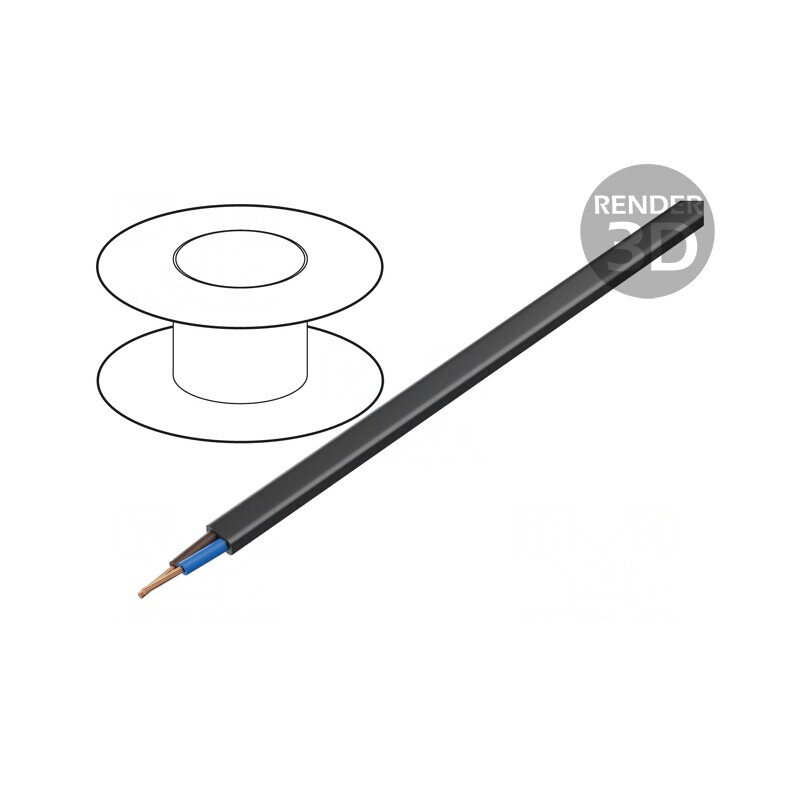 Cablu Electric Plat 2x1mm2 Negru 300V | Electronic-mag.ro | Componente Electronice Cablu Electric Plat 2x1mm2 Negru 300V | Electronic-mag.ro | Componente Electronice