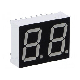 Afișaj LED 7 Segmente 14.2mm Roșu 2 Digits | Electronic-mag.ro | Componente Electronice