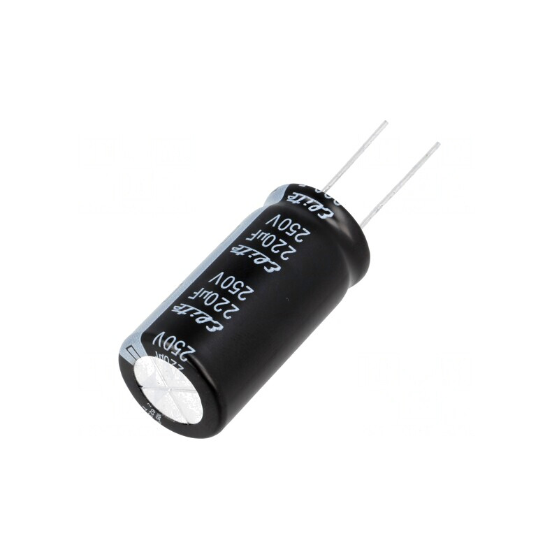 Condensator Electrolitic THT 220uF 250V 18x35.5mm | Electronic-mag.ro | Componente Electronice