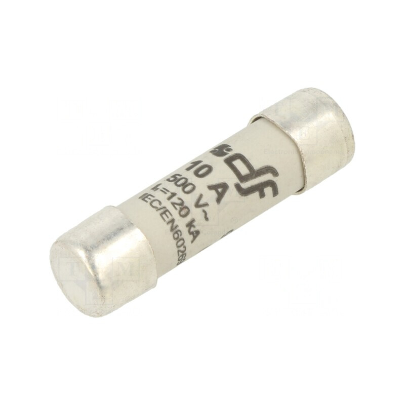 Siguranță gG 10A 10,3x38mm 500VAC 250VDC | Electronic-mag.ro | Componente Electronice