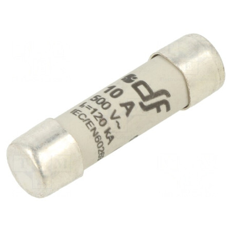 Siguranță gG 10A 10,3x38mm 500VAC 250VDC | Electronic-mag.ro | Componente Electronice