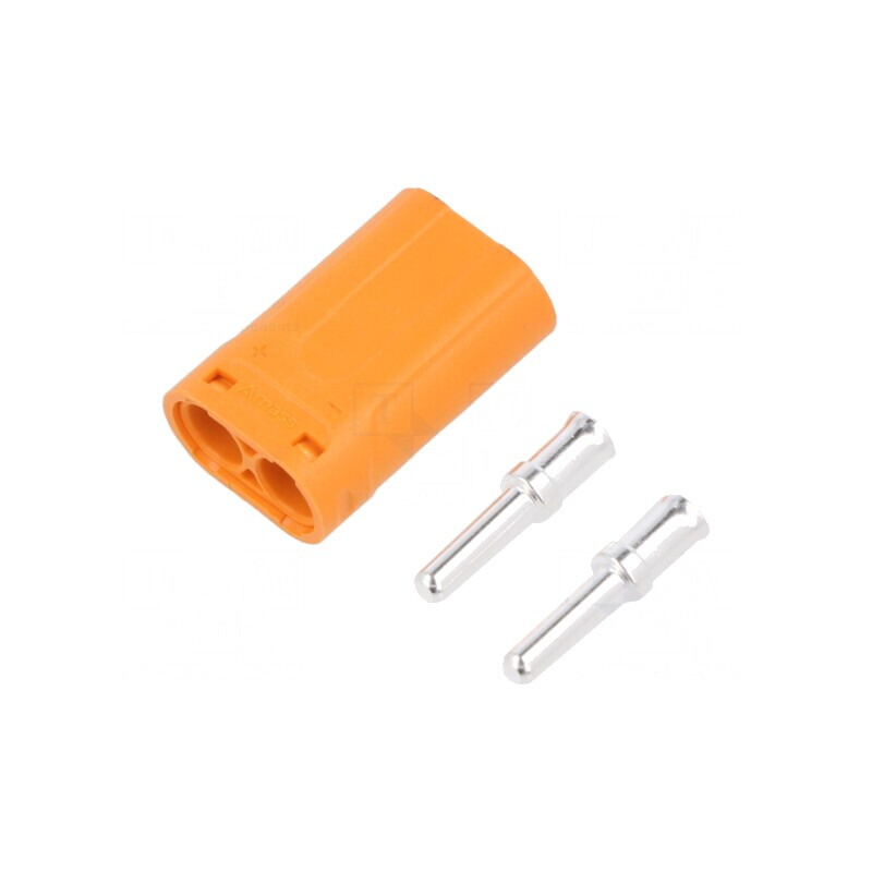 Mufă Alimentare DC LC 2-PIN Portocalie | Electronic-mag.ro | Componente Electronice