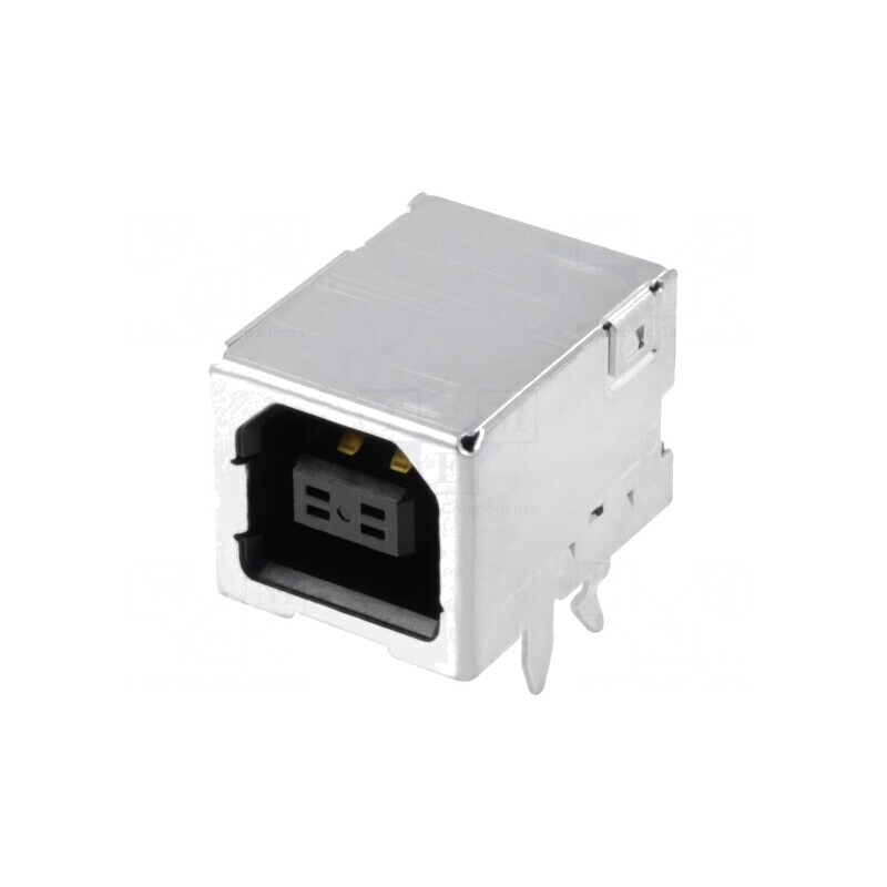 Soclu USB B 4-Pin PCB THT 90° USB 2.0 Aurit | Electronic-mag.ro | Componente Electronice