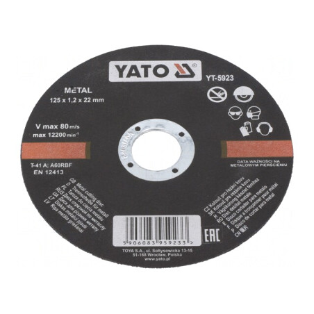 Disc de Tăiere Metal și Oțel 125mm 22mm 1.2mm | Electronic-mag.ro | Componente Electronice