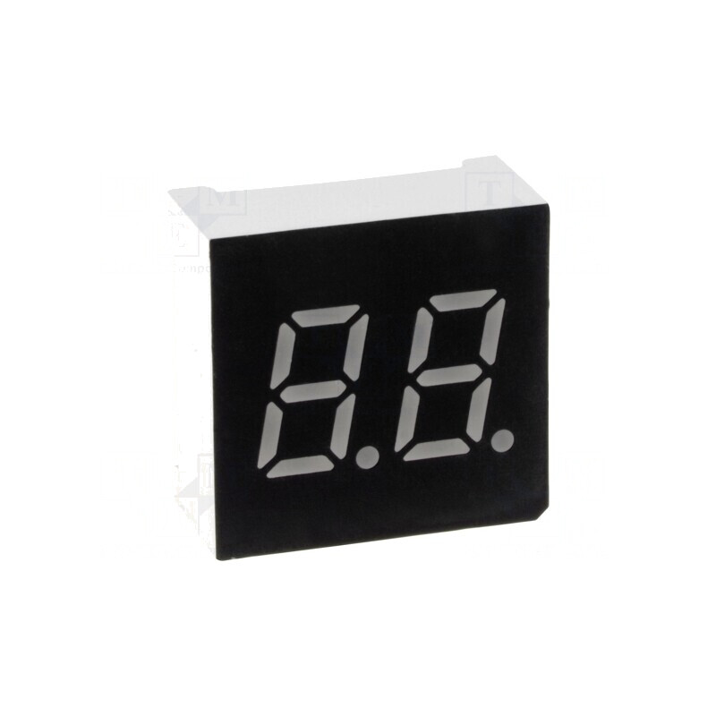 Afișaj LED 7 Segmente 7,62mm Roșu 2 Digiti | Electronic-mag.ro | Componente Electronice