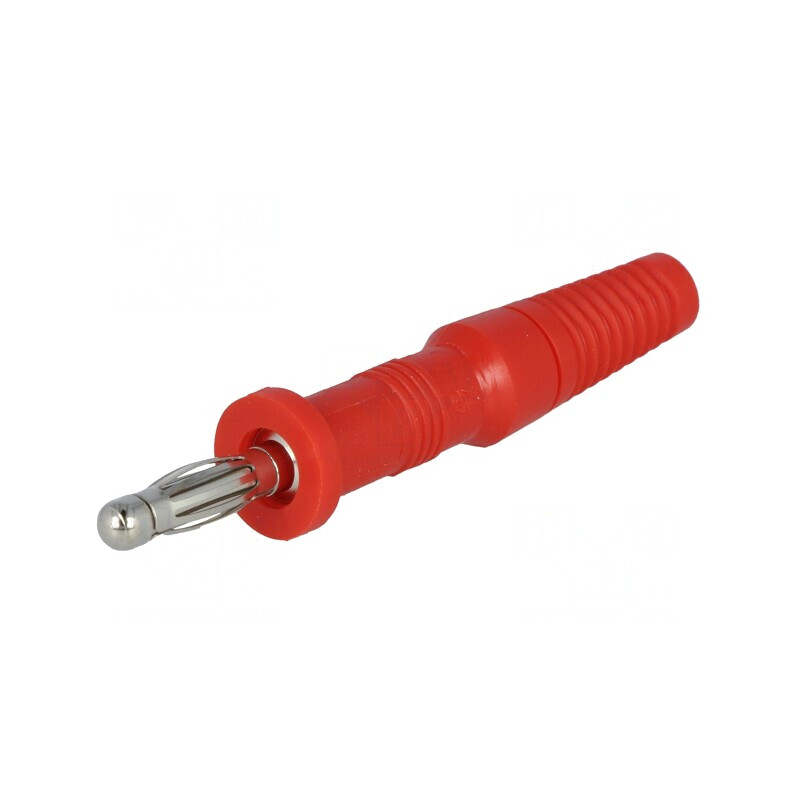 Mufă Banană 4mm 10A 60VDC Roșie Neizolată | Electronic-mag.ro | Componente Electronice