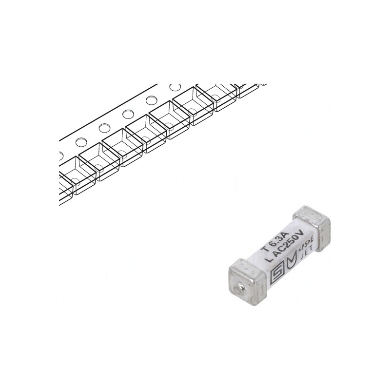 Siguranță Întârziere 6.3A 250V 125V SMD Cupru | Electronic-mag.ro | Componente Electronice