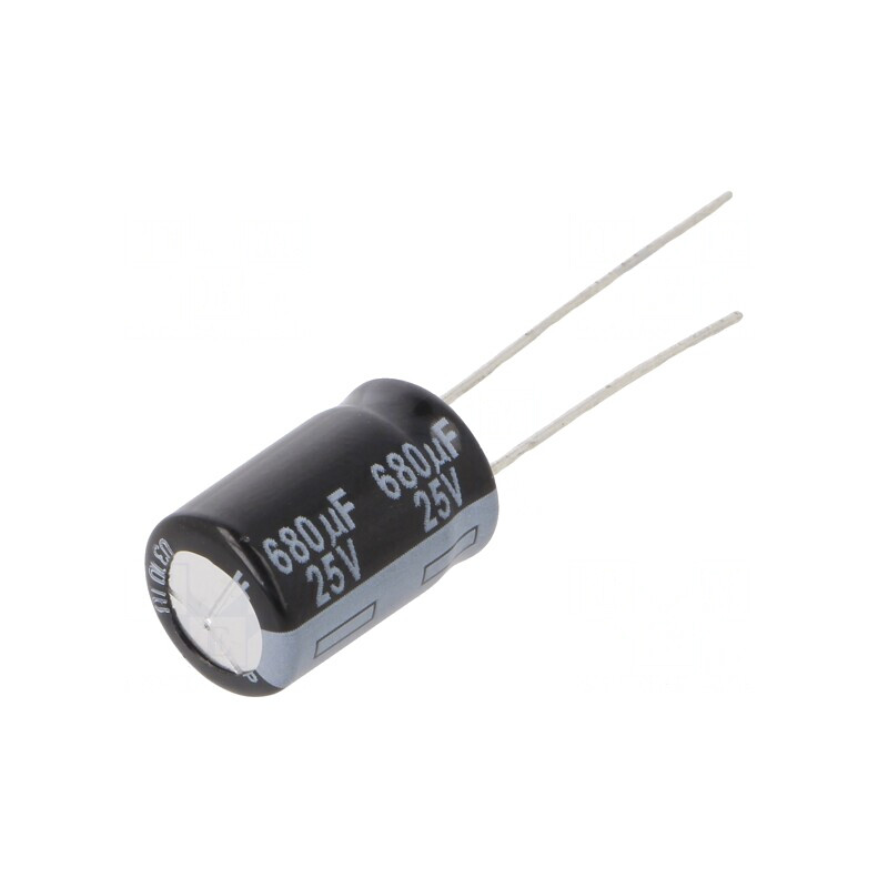Condensator electrolitic THT 680uF 25V Ø10x16mm 5mm Raster | Electronic-mag.ro | Componente Electronice