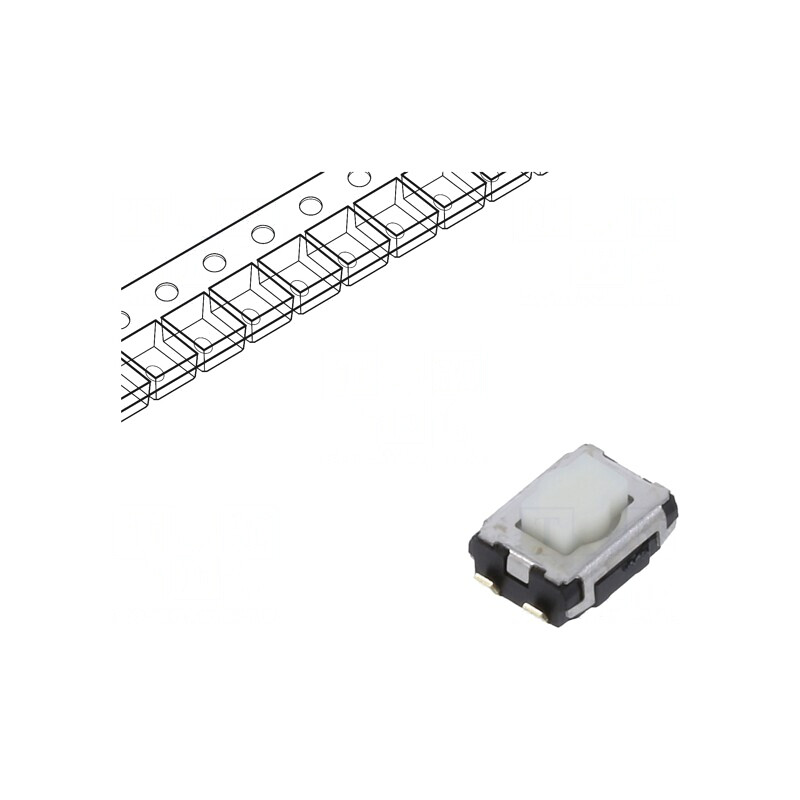 Microîntrerupător TACT SPST 0.02A 15VDC SMD | Electronic-mag.ro | Componente Electronice