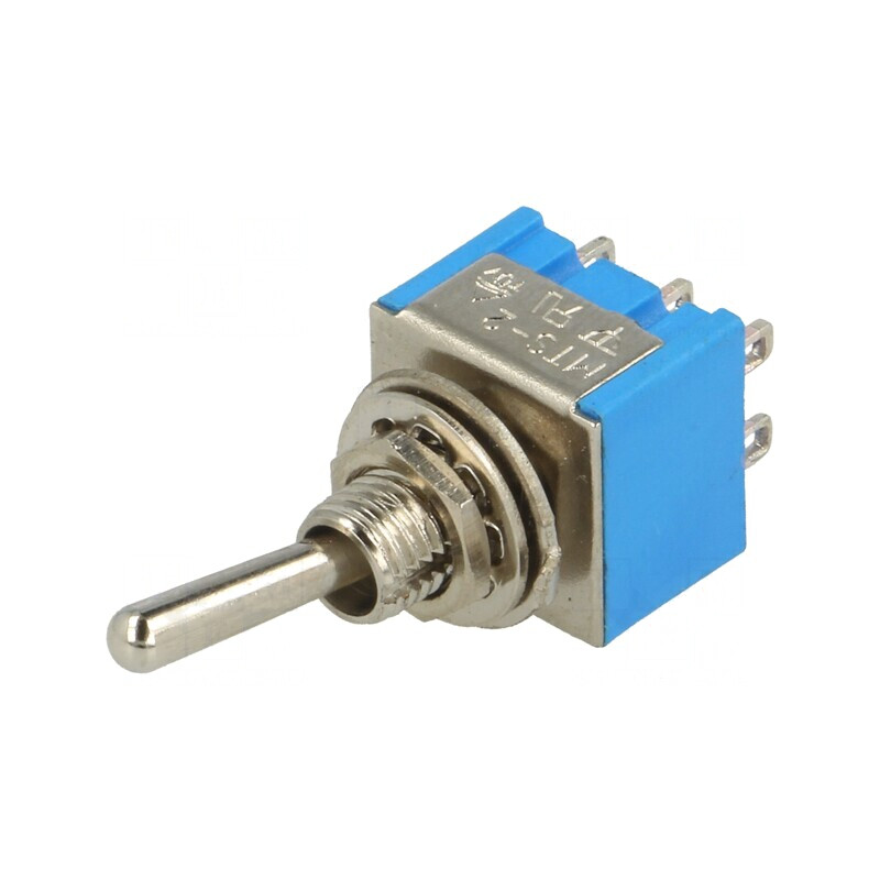 Comutator Basculant DPDT ON-ON 3A 250VAC pentru Lipit | Electronic-mag.ro | Componente Electronice