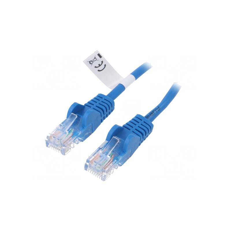 Patch cord UTP Cat5e PVC Albastru 1m | Electronic-mag.ro | Componente Electronice