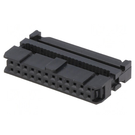 Mufă IDC Mamă 24-PIN Neagră 1,27mm | Electronic-mag.ro | Componente Electronice