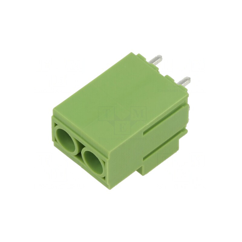 Conector PCB în unghi 90° 2 piste 10,16mm | Electronic-mag.ro | Componente Electronice