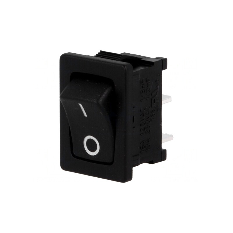 Comutator Balansoar SPST Negru 10A/250V | Electronic-mag.ro | Componente Electronice