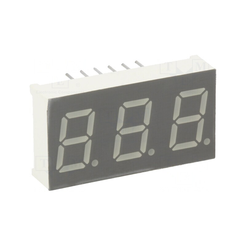 Afișaj LED cu 7 Segmente 10,2mm 3 Cifre Roșu | Electronic-mag.ro | Componente Electronice Afișaj LED cu 7 Segmente 10,2mm 3 Cifre Roșu | Electronic-mag.ro | Componente Electronice