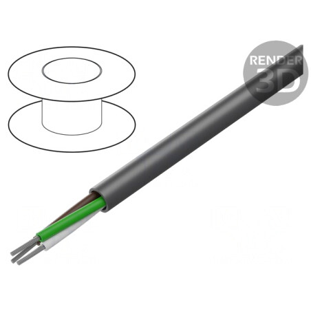 Cablu LiYY 3x26AWG Neecranat 300V Gri Închis | Electronic-mag.ro | Componente Electronice