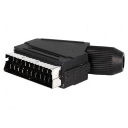 Conector SCART Mufă Tată Unghiular pe Cablu | Electronic-mag.ro | Componente Electronice