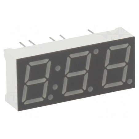 Afișaj LED 7 Segmente 10mm 3 Cifre Galben-Verde | Electronic-mag.ro | Componente Electronice