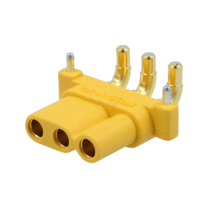 Soclu Alimentare DC MR30 Mamă 3-PIN PCB THT Galben | Electronic-mag.ro | Componente Electronice