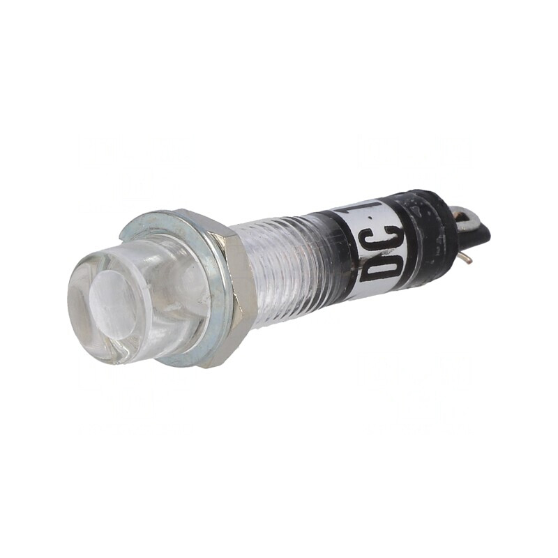 Lampă de control neon albă 12V Ø7,5mm IP20 | Electronic-mag.ro | Componente Electronice