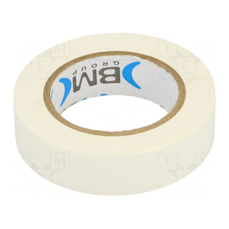 Bandă electroizolantă albă folie PVC 15mm x 10m | Electronic-mag.ro | Componente Electronice