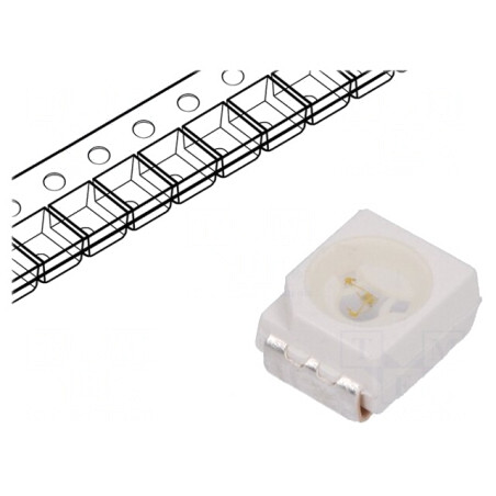 LED SMD 3528 Verde 450mcd 3,5x2,8x1,9mm 120° 3,4-4,05V | Electronic-mag.ro | Componente Electronice