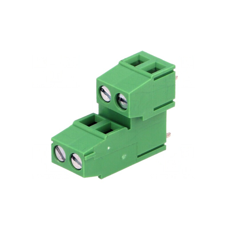 Regletă de conexiuni PCB 90° 5,08mm 4 piste 10A | Electronic-mag.ro | Componente Electronice