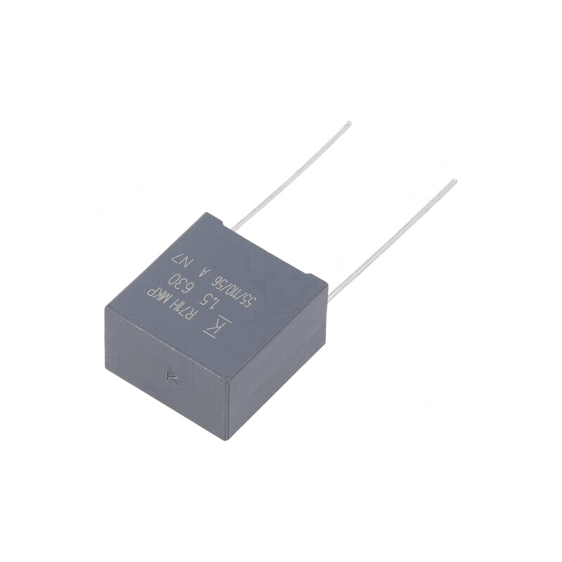 Condensator Polipropilenă 1,5uF 18x19x11mm THT ±10% 15mm | Electronic-mag.ro | Componente Electronice