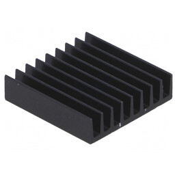 Radiator Extrudat Negru 19x19x4,8mm 22K/W | Electronic-mag.ro | Componente Electronice
