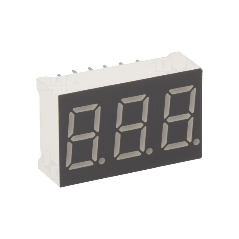 Afișaj LED 7 Segmente 9.2mm 3 Cifre Galben-Verde | Electronic-mag.ro | Componente Electronice Afișaj LED 7 Segmente 9.2mm 3 Cifre Galben-Verde | Electronic-mag.ro | Componente Electronice