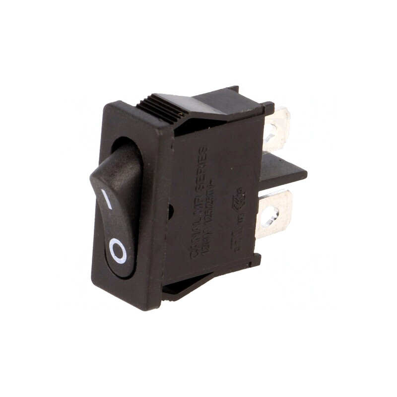 Întrerupător Basculant ON-OFF 10A/250V Negru | Electronic-mag.ro | Componente Electronice
