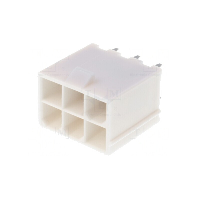 Soclu cablu-placă Mini-Fit Jr 4,2mm 6 pini drept 9A | Electronic-mag.ro | Componente Electronice