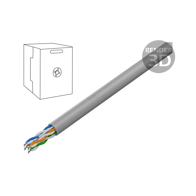 Cablu Ethernet UTP Cat5e 305m Gri | Electronic-mag.ro | Componente Electronice